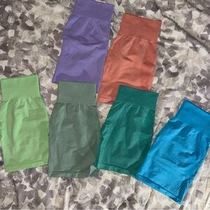 NVGTN contour shorts, leggings, and sports bra bundle (9 items)